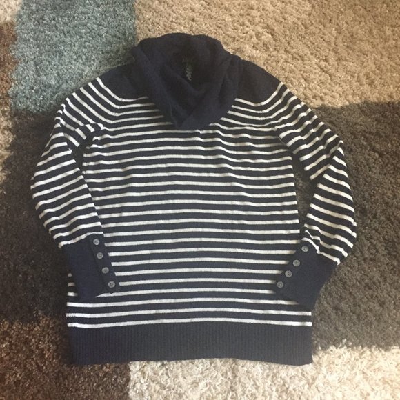 Navy blue striped sweater - Picture 1 of 4
